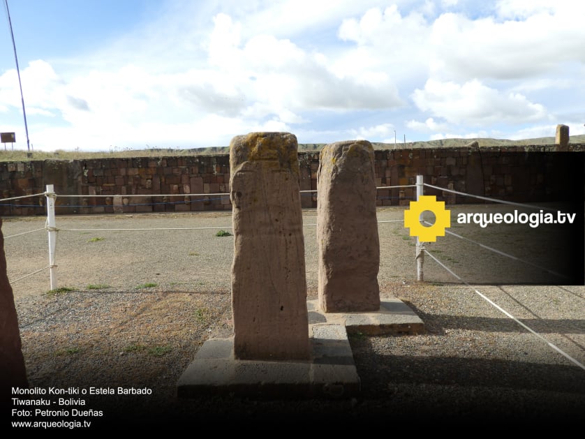 Monolito Kon-tiki o Estela Barbado - Bolivia - www.arqueologia.tv