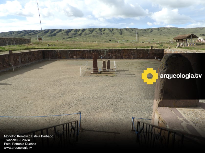 Monolito Kon-tiki o Estela Barbado - Bolivia - www.arqueologia.tv