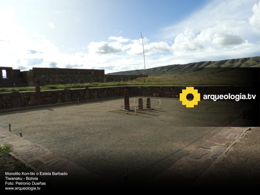 Monolito Kon-tiki o Estela Barbado - Bolivia - www.arqueologia.tv
